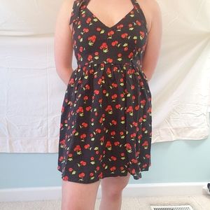 Summer dress with cherry pattern
